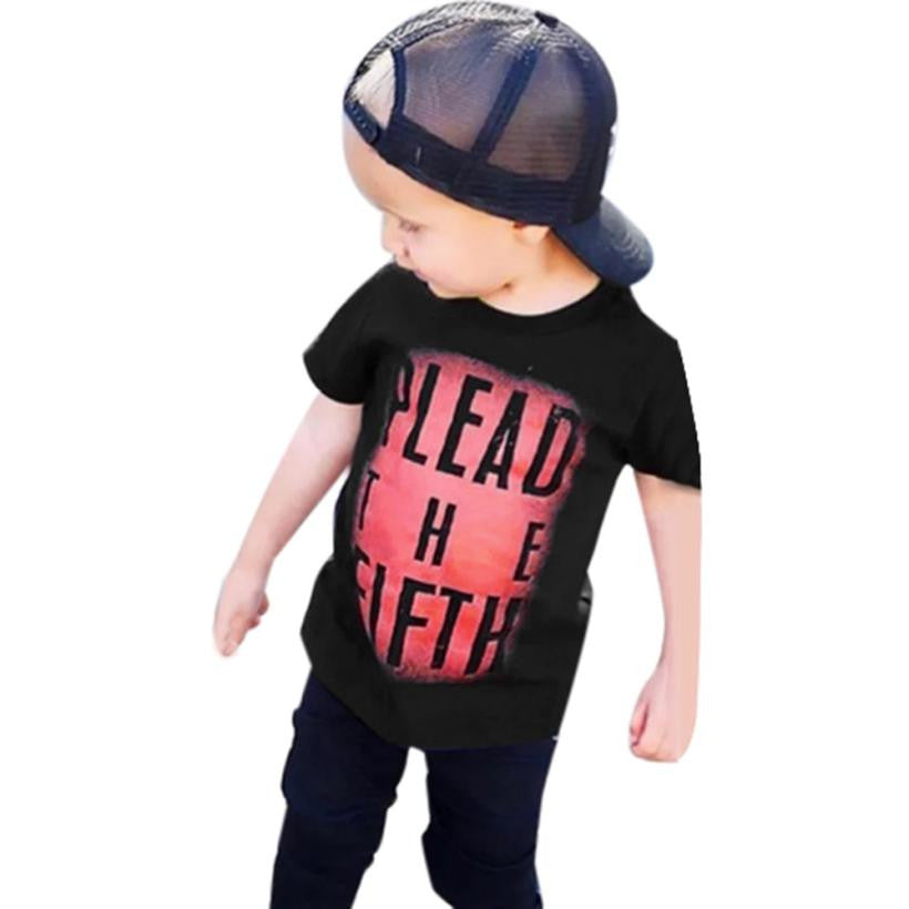 Kids boys clothes Toddler Baby Kids Boys Short Sleeve Letter T shirt Tops children Clothes Outfits Kids boys T-shirt Drop ship