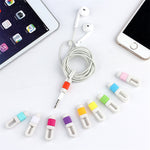 New Practical 2Pcs Headphone Cable Protection Gadgets Data Lines Protection Cover Headphone Winder Headphone Line Organizer for Iphone