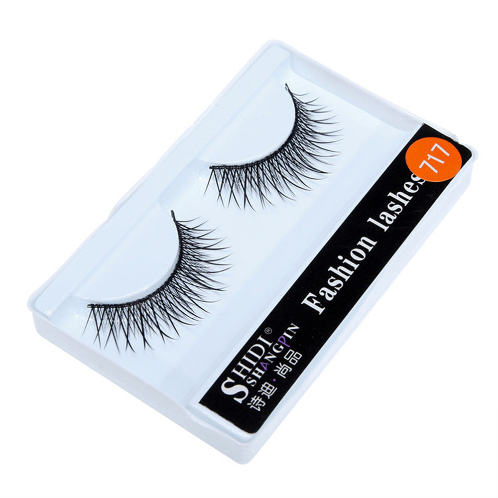 New Qualified makeup 1 Pairs Long Makeup Cross Thick False 3D Dense Eyelashes Eye Lashes Nautral