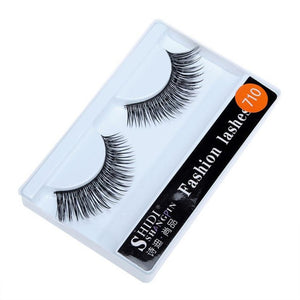 New Qualified makeup 1 Pairs Long Makeup Cross Thick False 3D Dense Eyelashes Eye Lashes Nautral