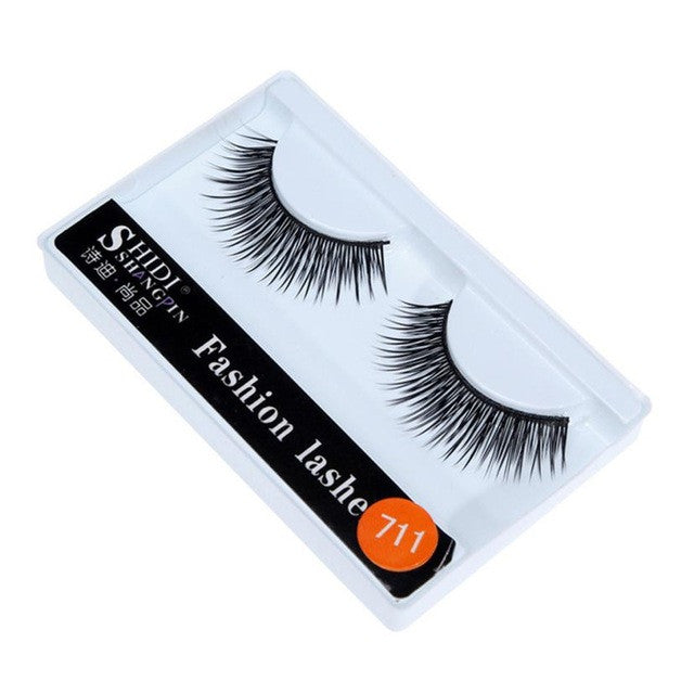 New Qualified makeup 1 Pairs Long Makeup Cross Thick False 3D Dense Eyelashes Eye Lashes Nautral