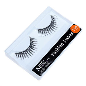 New Qualified makeup 1 Pairs Long Makeup Cross Thick False 3D Dense Eyelashes Eye Lashes Nautral