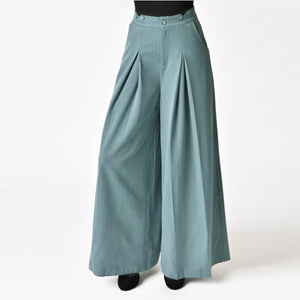 Women Vintage Strap Two Wear Wide Leg Pants Loose Pants Jumpsuit Overalls