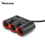 Vingtank 1 to 3 Cigarette Lighter Socket 3.1A Dual USB Car Charger Adapter DC 12V/24V Outlet 120W Multi-functions Car Splitter