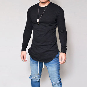 Men Slim Fit O Neck Long Sleeve Muscle Tee T-shirt Casual Tops Blouse